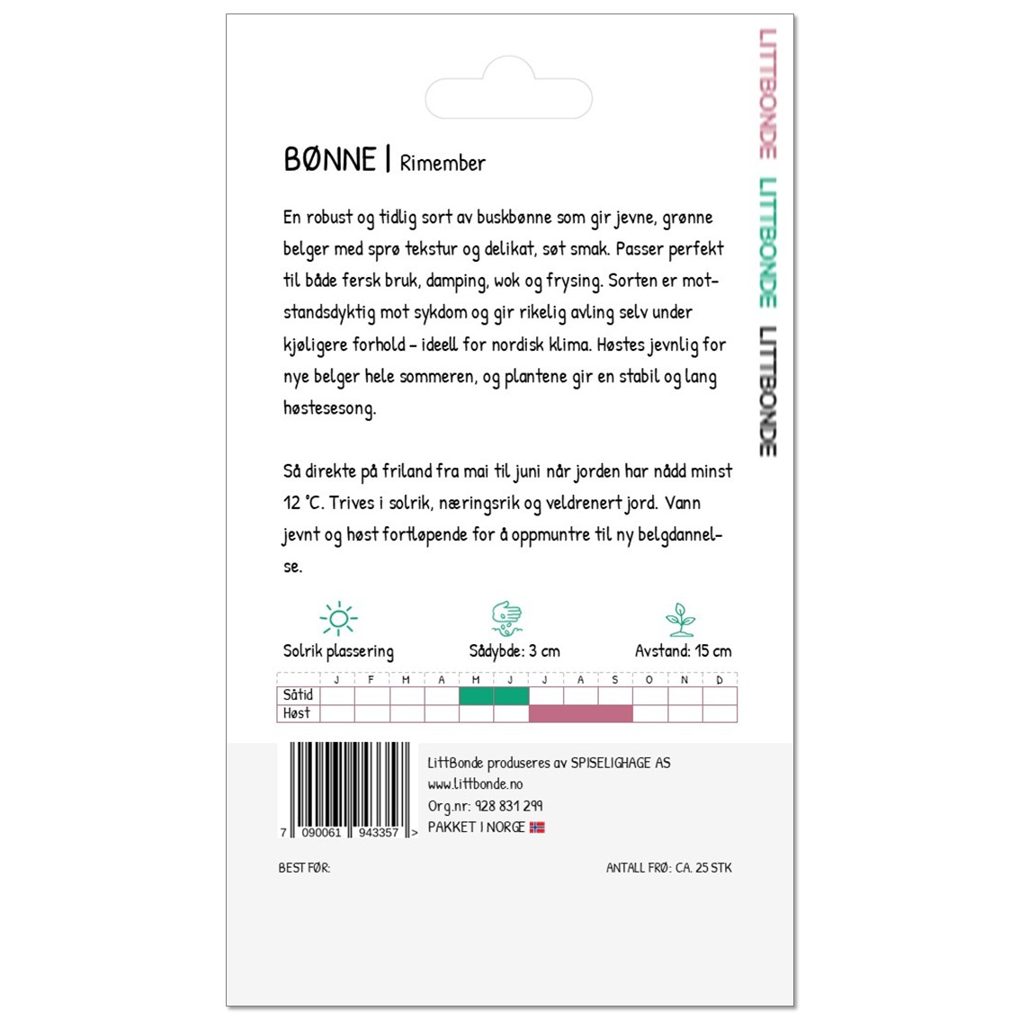 LITTBONDE® BØNNE-Rimember - Bilde 2