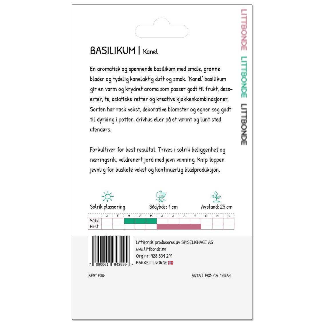 LITTBONDE® BASILIKUM - Kanel - Bilde 2