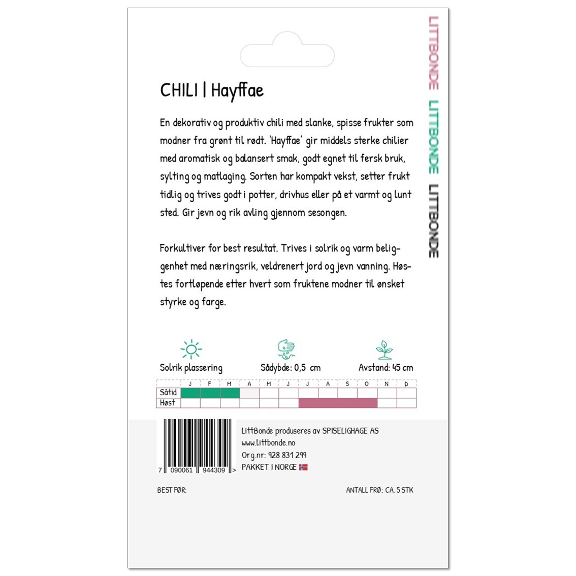 LITTBONDE® CHILI- Hayffae - Bilde 2