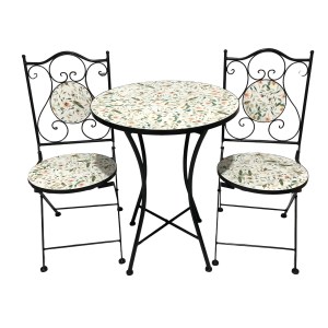 MOSAIKKBORD – MED TO STOLER (WILD FLOWERS)