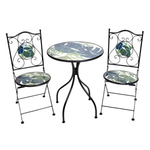 MOSAIKKBORD – MED TO STOLER (MONSTERA)