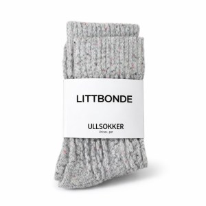 LITTBONDE® – Ullsokker, unisex (lys grå)
