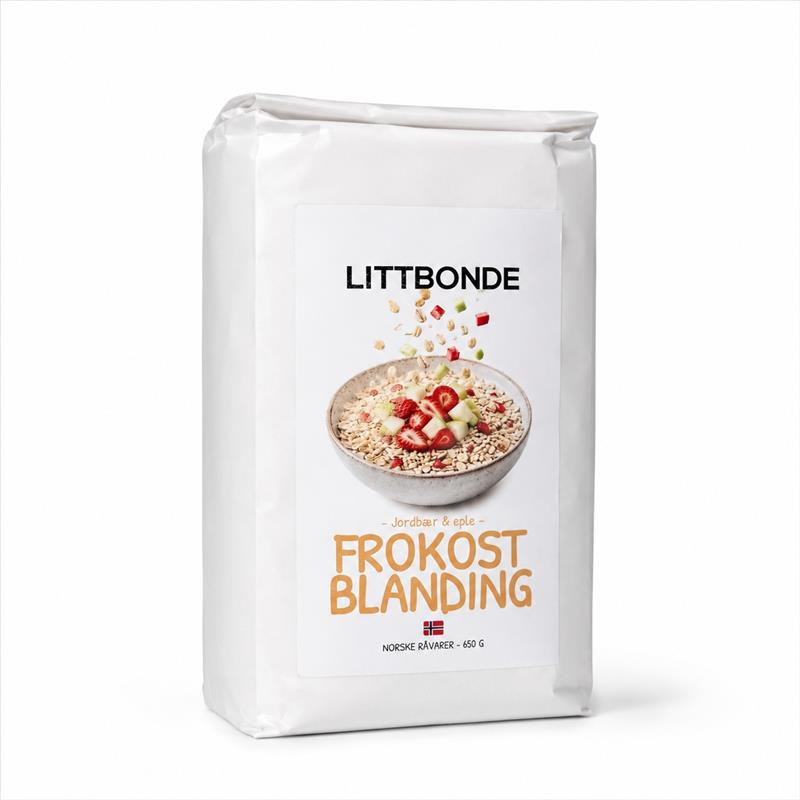 LITTBONDE® Frokostblanding – Jordbær & eple, 650 g