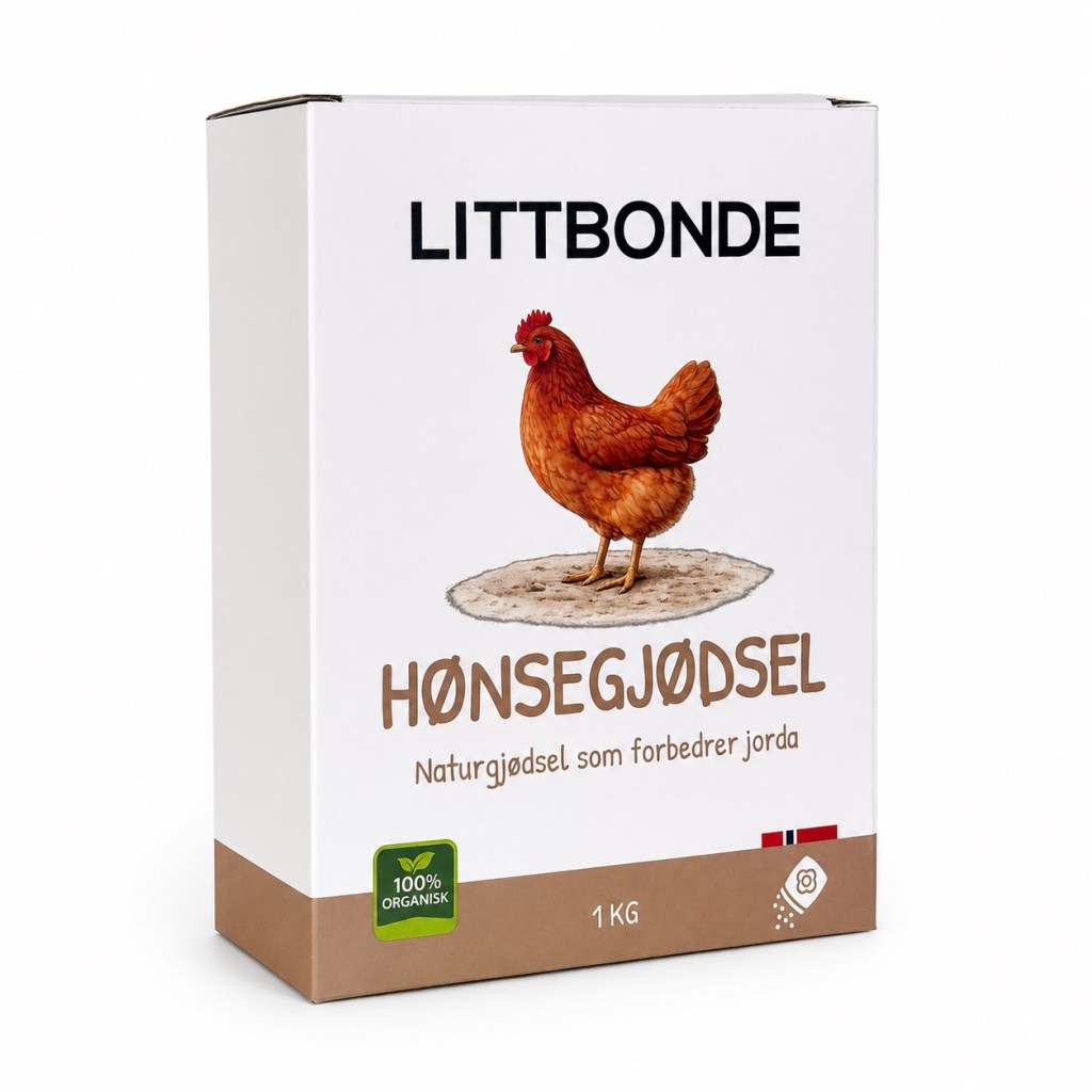 LITTBONDE® HØNSEGJØDSEL 1 KG – ORGANISK NATURGJØDSEL