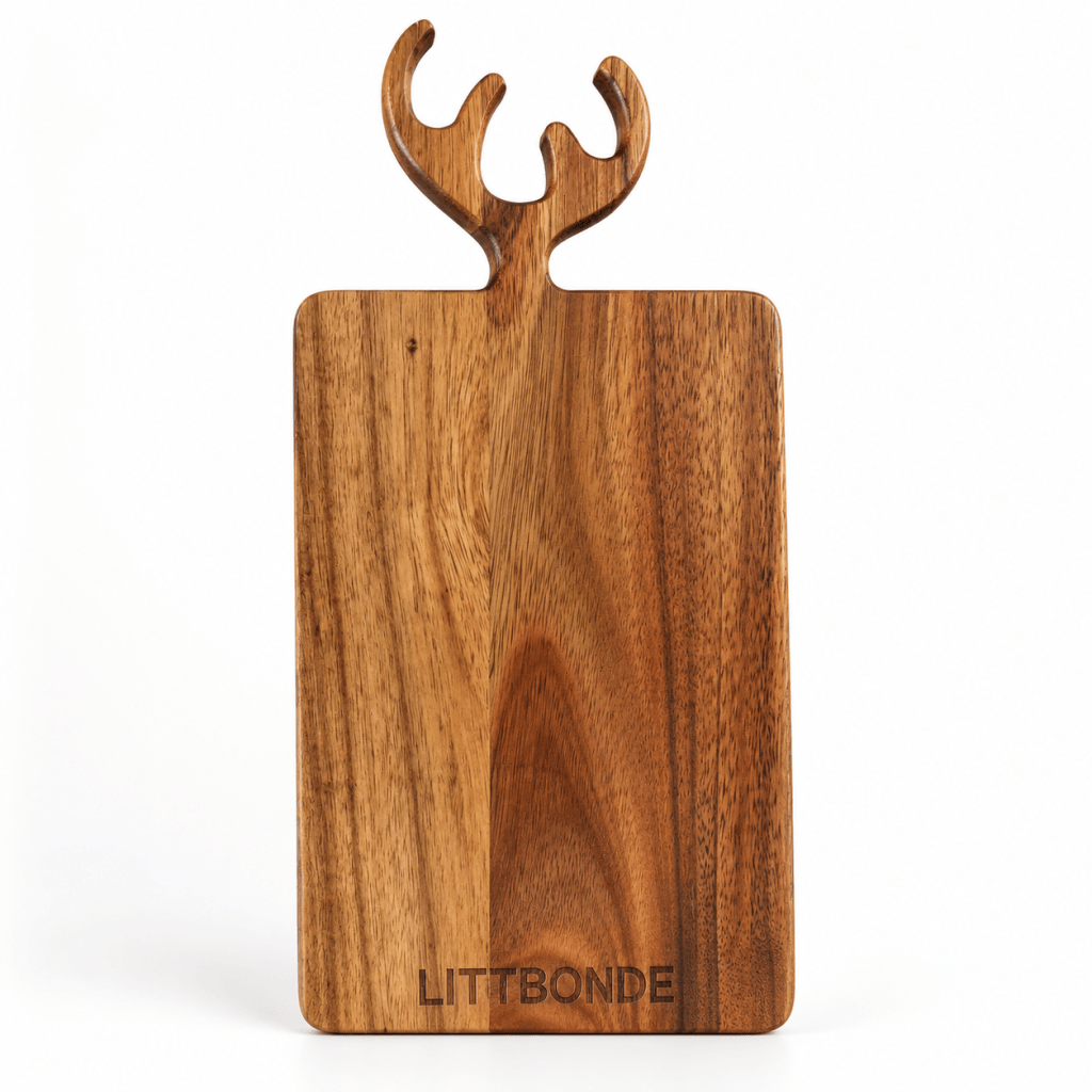 LITTBONDE® Akasiefjøl med gevir - 47 x 23 x 1,5 cm